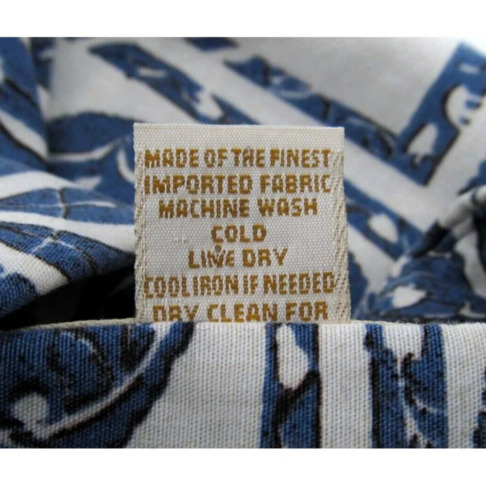 Vtg 90s Avi Kahala Hawaiian Shirt Mens Large Button Up Handcrafted Rayon Linen - Picture 4 of 13